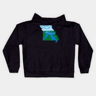 Lake of the Ozarks Michigan Silhouette Kids Hoodie